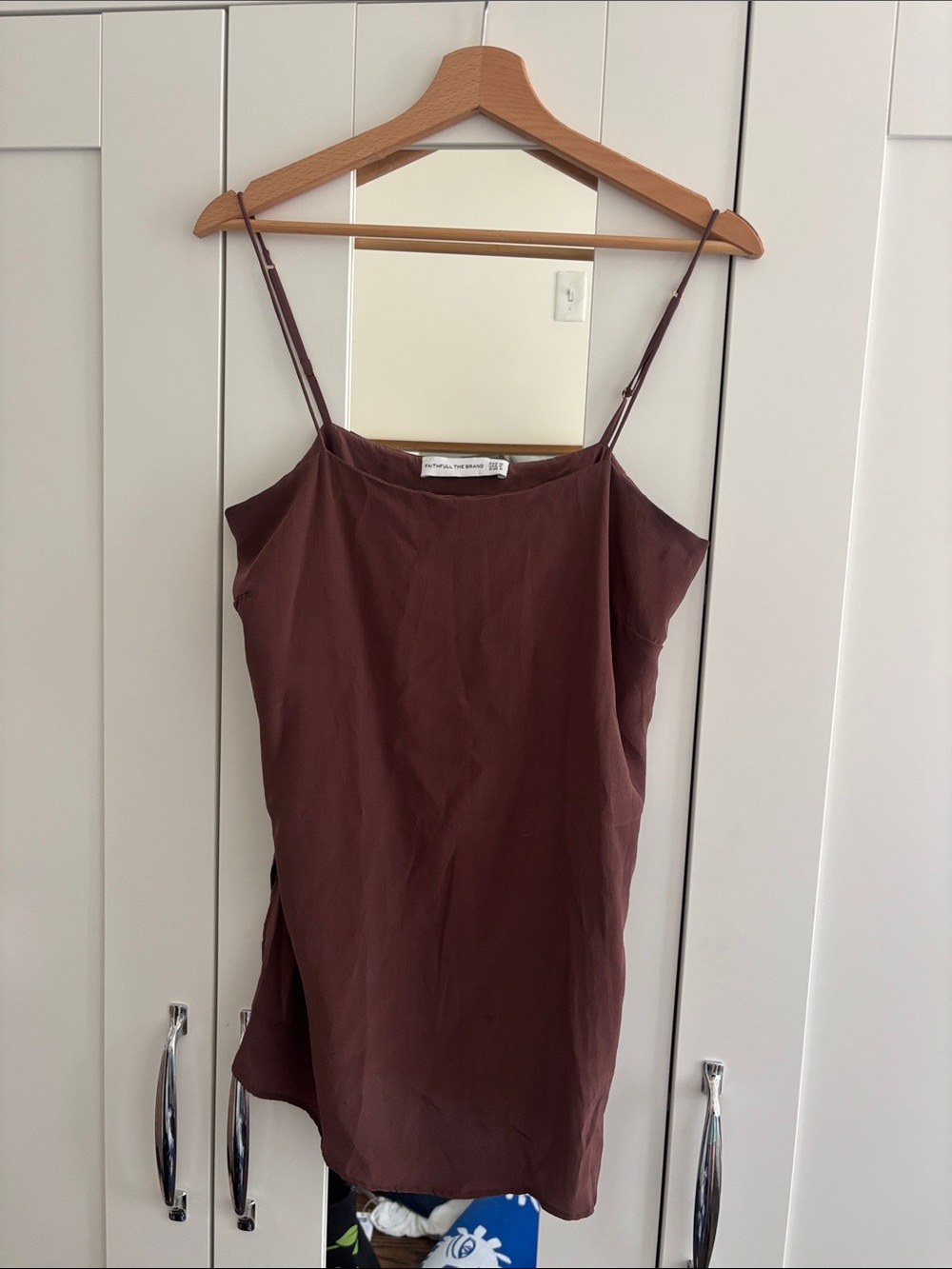 Faithfull the Brand Chocolate Brown Spaghetti Strap Cami